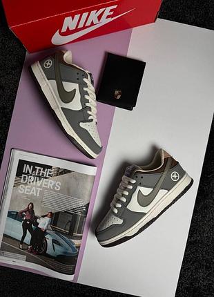 Жіночі кросівки nike sb dunk low x yuto horigome grey white