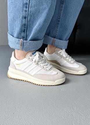 😍 женские кроссовки adidas sl 72rtn beige/white