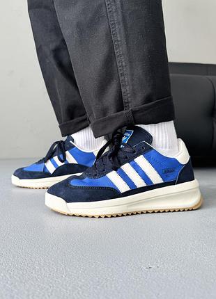 Мужские кроссовки adidas sl 72rtn black/blue/white