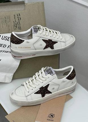 Женские белые кеды кроссовки звезда голден гус стардан golden goose stardan