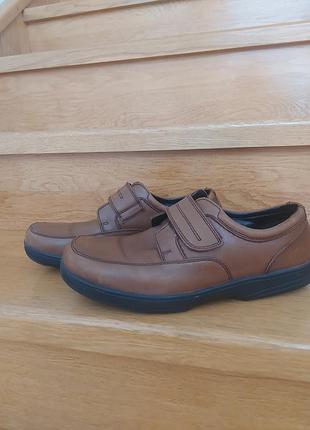 Мужские туфли кожа marks & spencer air flex total comfort wide