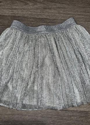 Юбка серебряная на 4-6 рокиа, h&amp;m