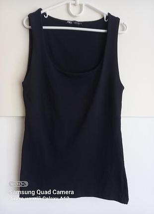 Молодежная майка zara с двойной тканью на груди и спине ткань эластичная тянется "масло" туречки