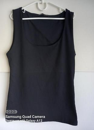 Молодежная майка zara с двойной тканью на груди и спине ткань эластичная тянется "масло" туречки