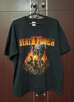 В чудовому стані без ньюансів футболка мерч метал гурту five finger death punch розмір xl , підійде і на l