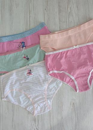 Хлопковые трусики для девочек на 10-11-12 лет primark