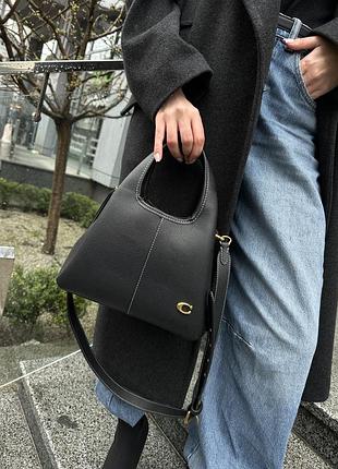 Женская сумка coach lana shoulder bag 25 black черная
