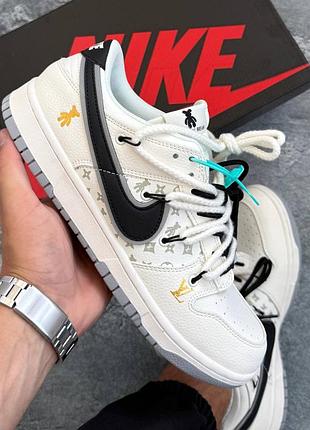 Кросівки  nike sb dunk low x louis vuitton x glommy bear білі