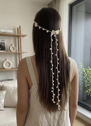 Повʼязка на голову, тренд сезона, ніжна квітка, handmade