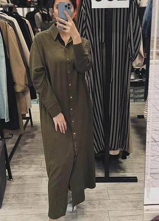 Стильне з кишенями плаття 👗 сорочка великого розміру