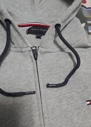 Оригінальне зіп-худі кофта tommy hilfiger logo tape,лампаси. 4
