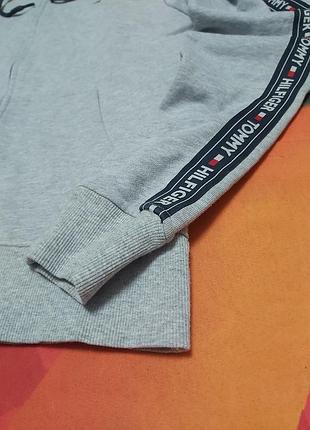Оригінальне зіп-худі кофта tommy hilfiger logo tape,лампаси. 7