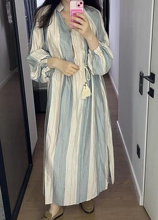 Сукня довга легка з поясом h&m