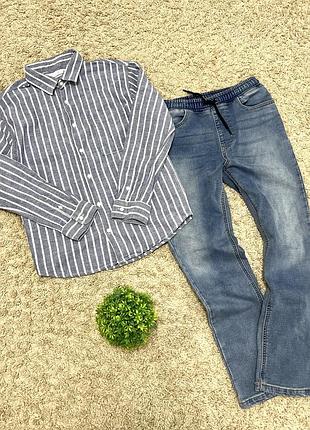 Сорочка zara  та джинси від next на хлопчика