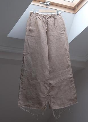 Брюки з льону massimo dutti