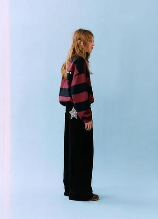 Штани широкого крою із зірками zara 4780, 4618, 4781 (5048/549/800)