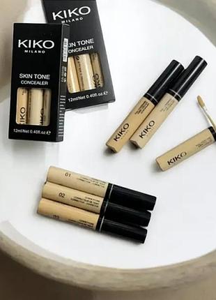 Консиллер kiko skin tone concealer набор 3шт