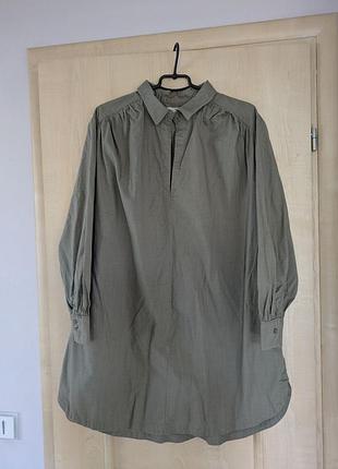 Бавовняна подовжена сорочка туніка h&m l.o.g.g. (100% бавовна), розмір xl
