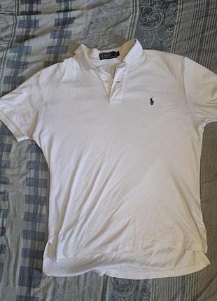 Белое поло polo ralph lauren (оригинал) / футболка