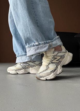 Кроссовки женские new balance 9060 white/leo