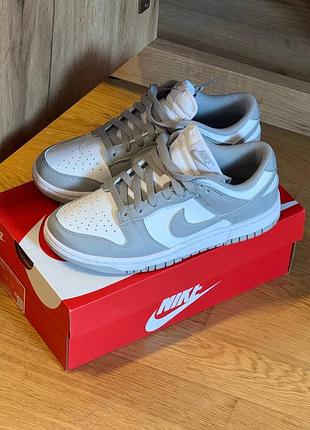 Кросівки жіночі nike dunk low white/grey dd1873-113