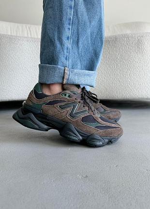 Кроссовки женские new balance 9060 brown/dark green