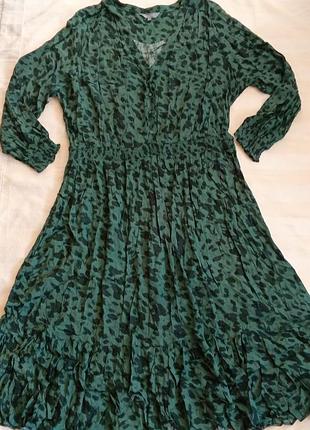 Зелена сукня з леопардовим принтом principles (debenhams), розмір 22 / 3xl–4xl (euro 50)