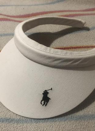 Білий спортивний козирок від бренду polo golf by ralph lauren