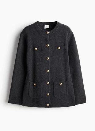Кардиган з вовною h&m на гудзиках светр кофта джемпер