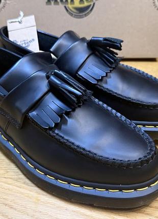 Лофери dr. martens adrian, гладка шкіра чорного кольору, розмір 45