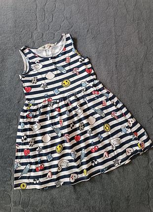 Платье летнее для девочки 4-6 лет рост 110-116 см h&amp;m
