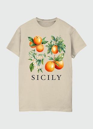 Жіноча футболка sicily з принтом апельсинів