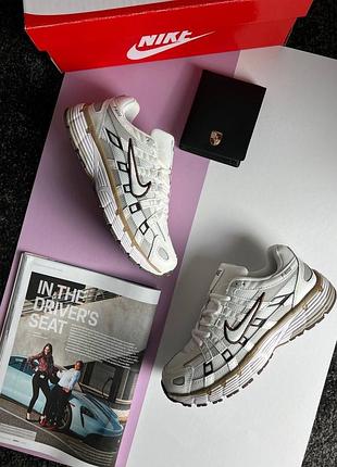 Жіночі кросівки nike p-6000 w white black brown