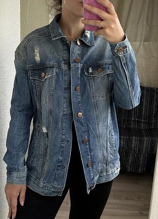 Джинсова куртка оверсайз h&m