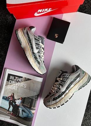 Жіночі кросівки nike p-6000 w grey black green