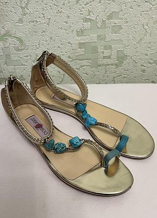 Jimmy choo, босоніжки з камінчиками, 37 розмір.