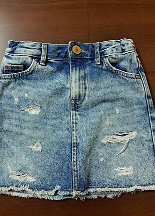 Джинсовая юбка river island для девочки (6 лет)