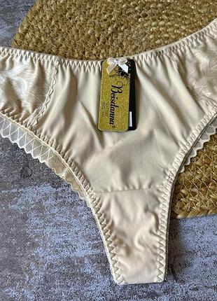 Женские трусики-стринги beisdanna из кружева, большие размеры 4xl, бежевый