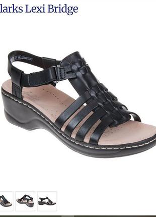 Женские кожаные босоножки clarks lexi bridge, 25, 5 стелька