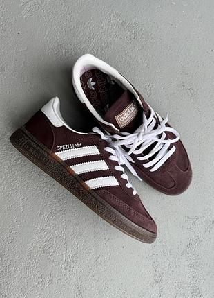 😍 женские кроссовки adidas spezial brown/white
