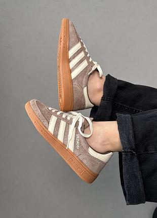 😍 жіночі кросівки adidas handball spezial light brown