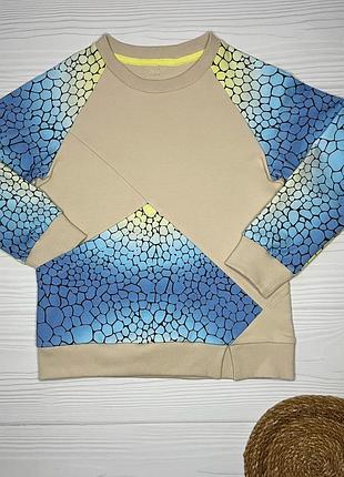 Світшот реглан дитячий для хлопчика (двунитка) з яскравим принтом лістер rldx-4 146-152