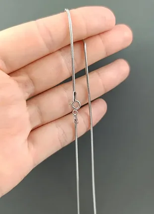 Серебряная цепочка "снейк мягкая" 50 см артикул -цснс-50