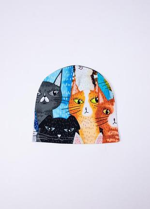 Шапка детская для девочки трикотажная демисезонная деми на весну осень тонкая sodd-18ост