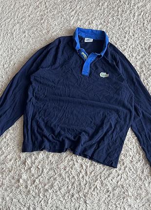 Чоловічий вінтажний лонгслів кофта lacoste оригінал
