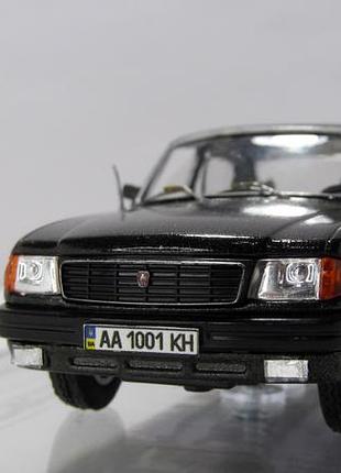 Конверсия черная газ-31029 волга 1992, diamond. перекрас, лак, детализация 1:43 бокс