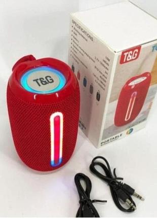Музична бездротова колонка bluetooth з підсвічуванням та зарядкою