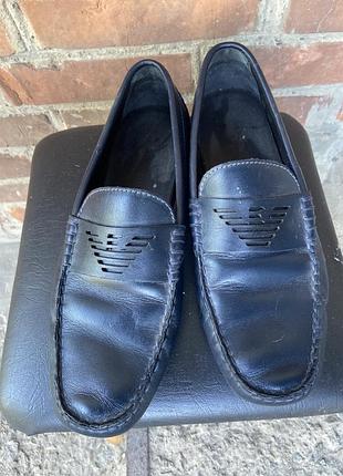 Макасины кожаные emporio armani ,размер 44, по стельке 31