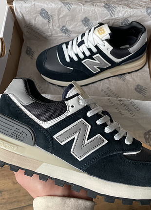 Кроссовки мужские, кроссовки женские, 1в1 люкс качество, кожа, new balance 574 legacy dark blue, juice-0683v