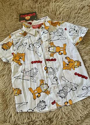 Нова сорочка garfield для хлопчика 104 см